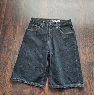 Vintage Y2K Anchor Blue Baggy Denim Shorts